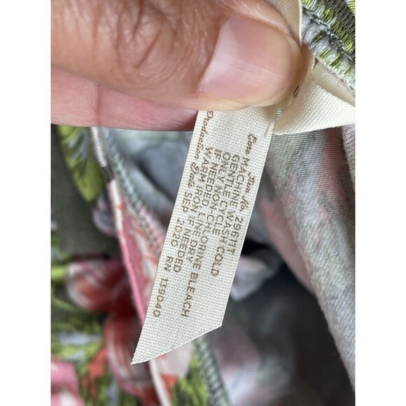 Matilda Jane Womens Sz XS Green Floral Print Ruffle Short Sleeve blouse - Picture 8 of 10